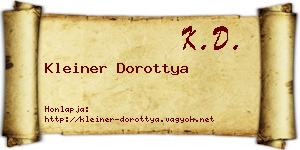Kleiner Dorottya névjegykártya